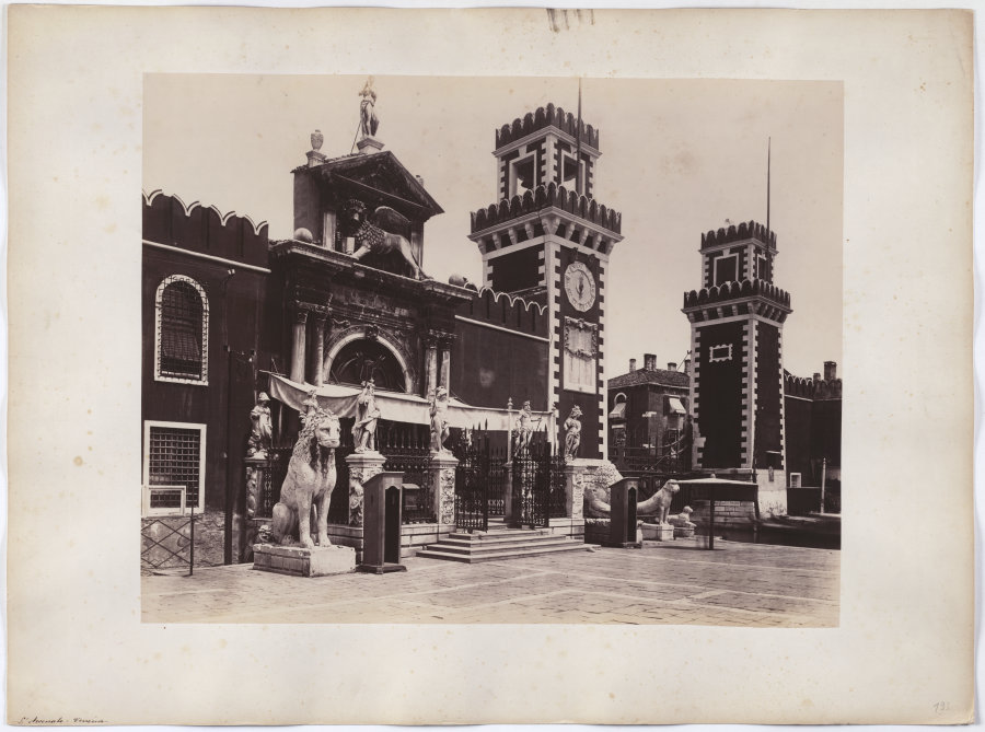 Venice: The entrance to the Arsenal from Carlo Naya