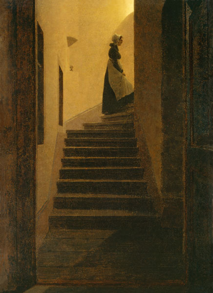 Caroline on the stairs from Caspar David Friedrich