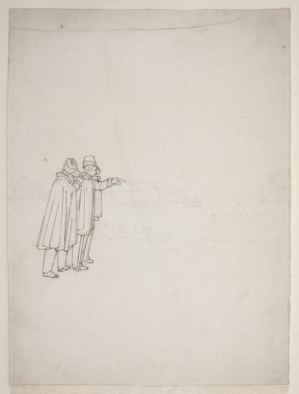 Zwei Männer auf das Meer weisend from Caspar David Friedrich