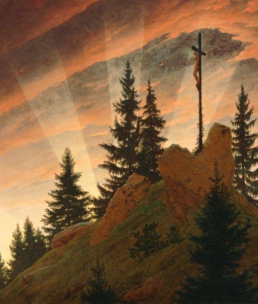 The cross in the mountains (part -- Teschner altar)