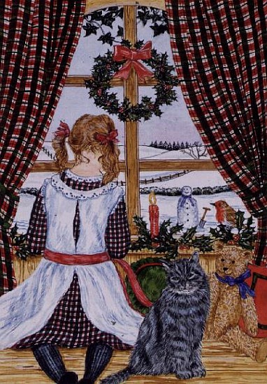 Christmas morning at the window (w/c)  from Catherine  Bradbury