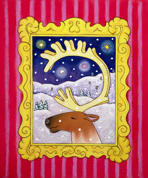 Christmas Antlers, 1996 (pastel and gouache on paper)  from Cathy  Baxter