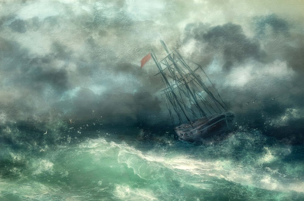 ...a struggle in stormy seas... from Charlaine Gerber