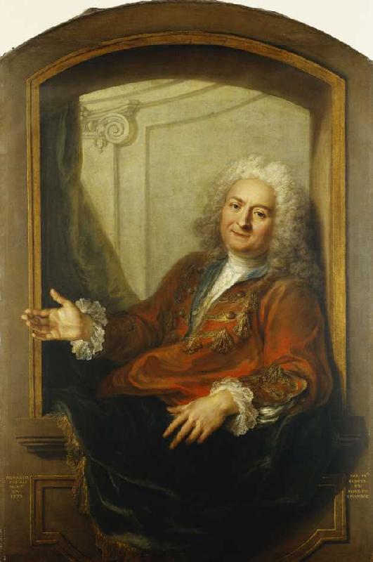 Portrait von Monsieur Dupille in einer Loge from Charles Antoine Coypel