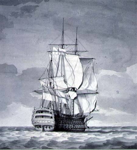English Line-of-Battle Ship from Charles Brooking