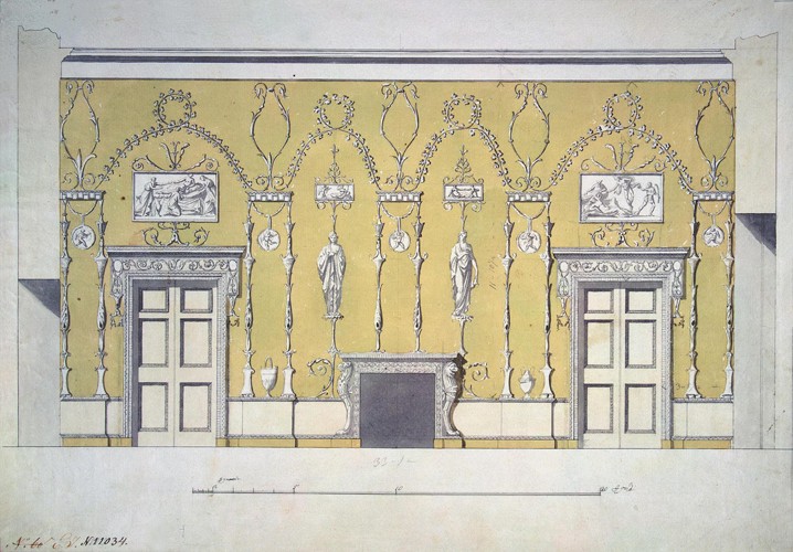 Design of the Green Dining room Great Palace in Tsarskoye Selo from Charles Cameron