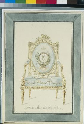 Throne Design for the Catherine Palace in Tsarskoye Selo