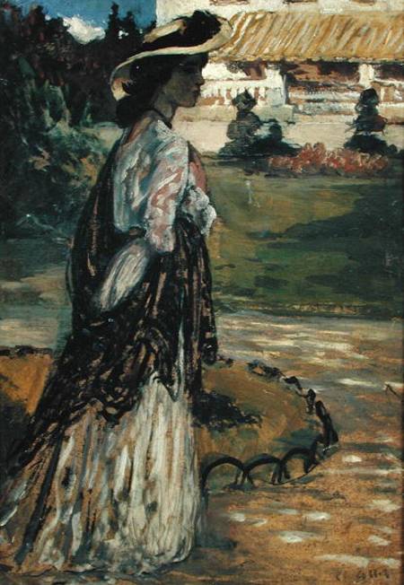 Woman in a Park from Charles Cottet