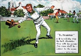 The Fieldsman (42), from 'Laws of Cricket'
