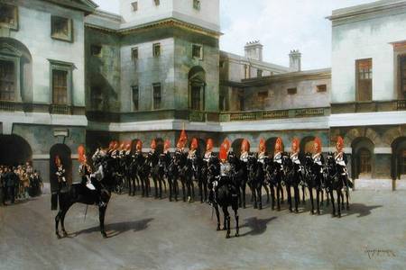 The Blues and Royals, Guard Mounting Parade, Whitehall from Charles Edouard Armand-Dumaresq
