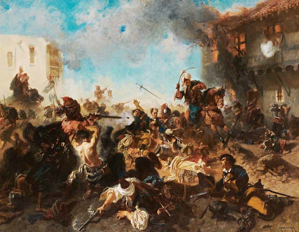 The Skirmish at Bender (Kalabaliken i Bender) from Charles Edouard Armand-Dumaresq