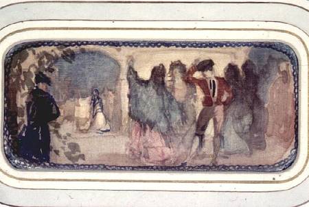 A Spanish Scene:Figures and Buildings from Charles Edward Conder
