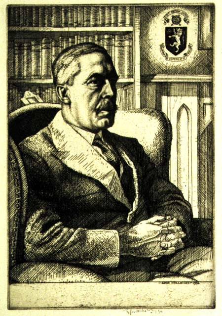 Portrait of Sir Cyril Norwood (1875-1956) 1932 (etching) from Charles Edward Holloway