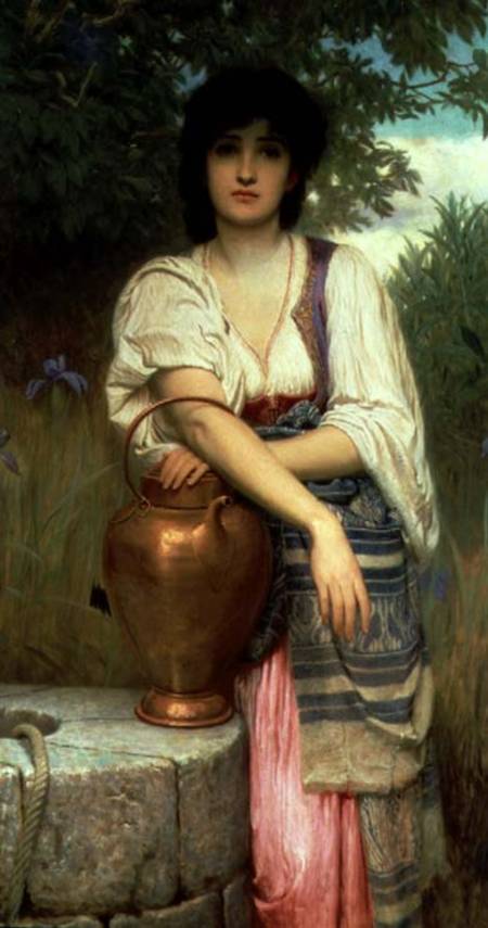 At the Well - Charles Edward Perugini as art print or hand painted