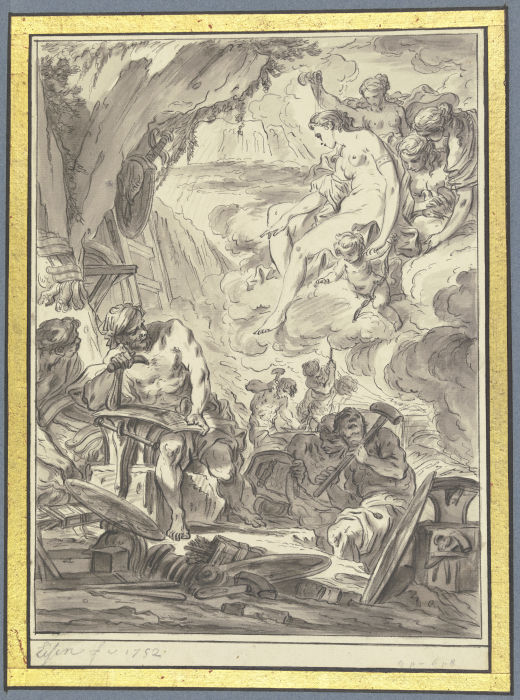 Venus in der Werkstatt des Vulkan, der die Waffen des Aeneas schmiedet from Charles Eisen