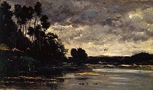 On the river shore from Charles-François Daubigny