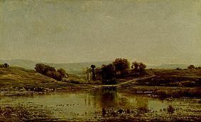 At a little lake from Charles-François Daubigny