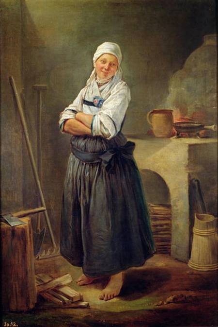 A Saxon Villager in her Kitchen from Charles-Francois Hutin