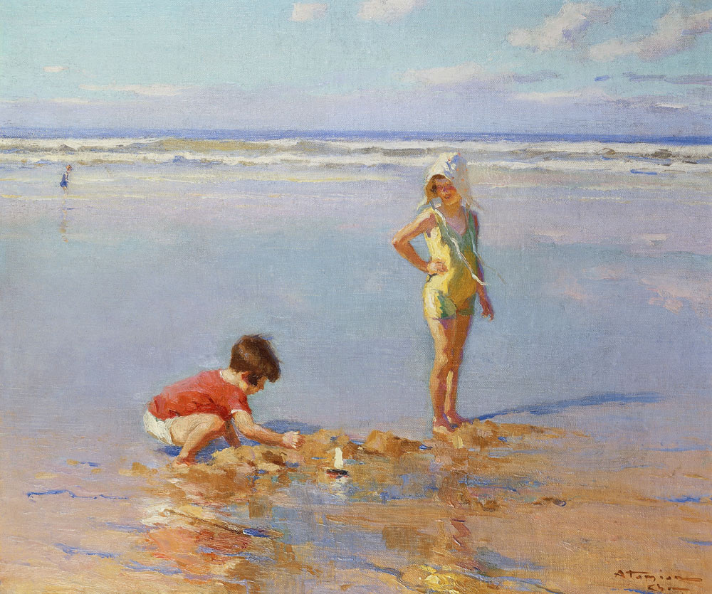 Kinder spielen am Strand from Charles Garabed Atamian