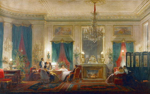 Salon of Princess Mathilde Bonaparte (1820-1904) Rue de Courcelles, Paris from Charles Giraud