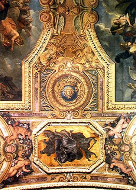 The Ending of the Mania for Duels in 1662, Ceiling Painting from the Galerie des Glaces from Charles Le Brun