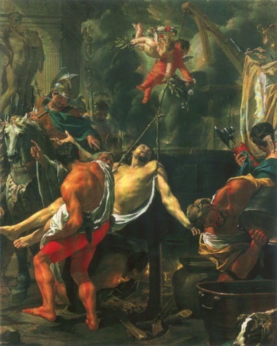The Martyrdom of St. John Evangelist at the Porta Latina from Charles Le Brun