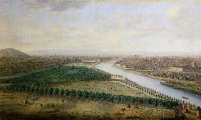 Paris, view from above the Champs-Elysees, c.1740
