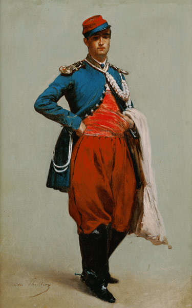Portrait of Claude Monet (1840-1926) in Uniform from Charles Marie Lhuillier