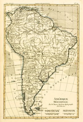 South America, from 'Atlas de Toutes les Parties Connues du Globe Terrestre' by Guillaume Raynal (17 from Charles Marie Rigobert Bonne