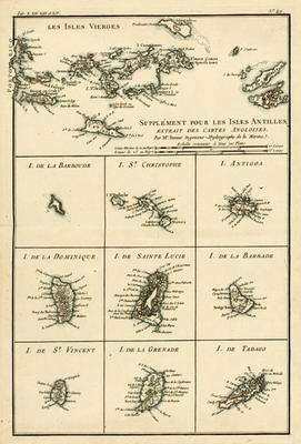 The Virgin Islands, from 'Atlas de Toutes les Parties Connues du Globe Terrestre' by Guillaume Rayna from Charles Marie Rigobert Bonne