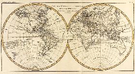 Map of the World in two Hemispheres, from 'Atlas de Toutes les Parties Connues du Globe Terrestre' b