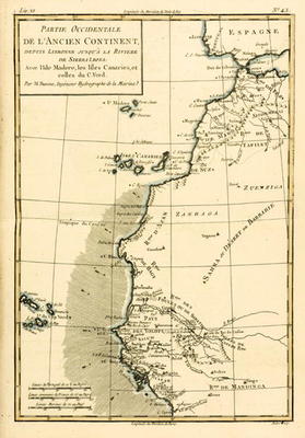 West Coast of Africa, from Lisbon to Sierra Leone, from 'Atlas de Toutes les Parties Connues du Glob from Charles Marie Rigobert Bonne