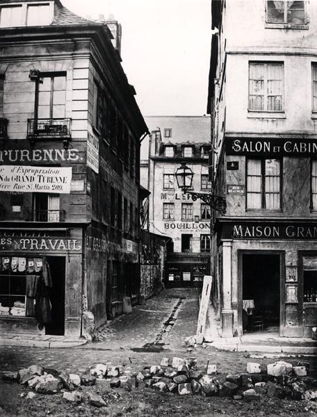 Paris 4 rue de Breteuil, view taken from rue Reaumur towards rue Vaucanson, 1858-78 (b/w photo)  from Charles Marville