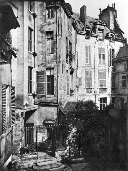 Rohan courtyard, Paris, 1858-78 (b/w photo)  from Charles Marville