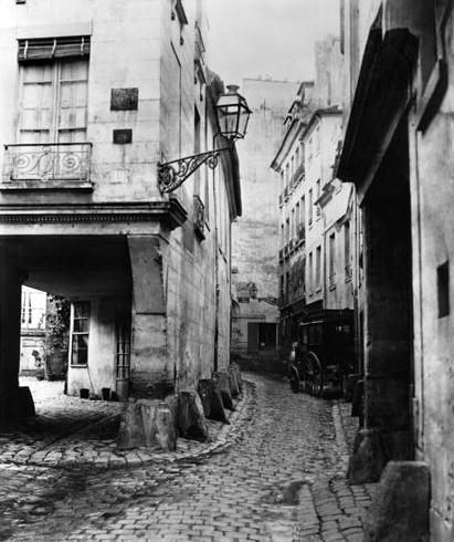 Rue Chanoinesse, from rue des Chantres, Paris, 1858-78 (b/w photo)  from Charles Marville