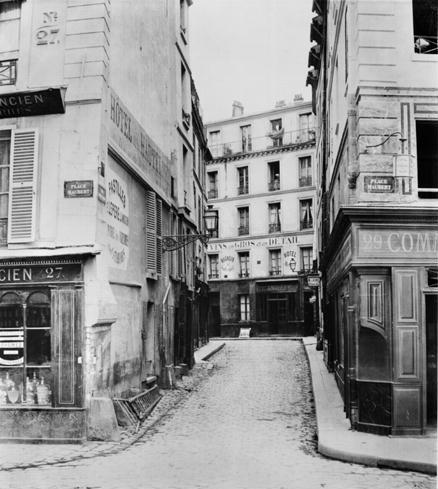 Rue Maitre Albert (from place Maubert) Paris, 1858-78 (b/w photo)  from Charles Marville