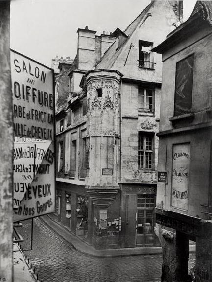 Rue Vieille-du-Temple, Paris, 1858-78 (b/w photo)  from Charles Marville