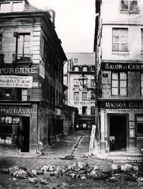 Paris 4 rue de Breteuil, view taken from rue Reaumur towards rue Vaucanson, 1858-78 (b/w photo) 