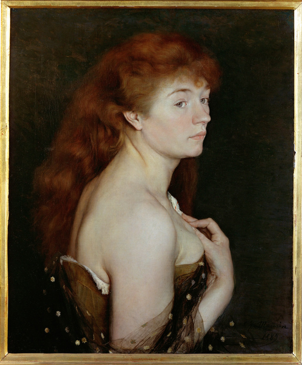 Portrait de jeune femme rousse from Charles Maurin
