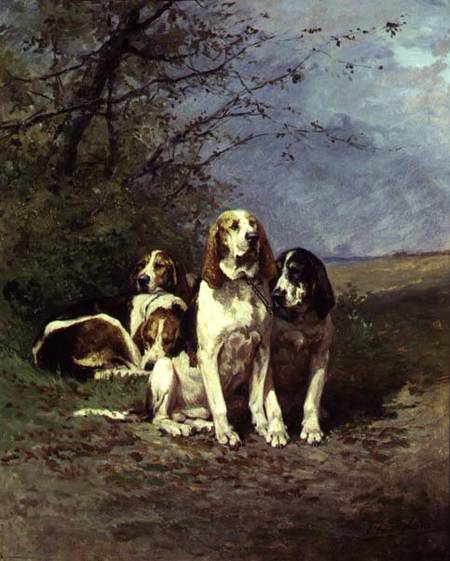 Hounds Resting (panel) from Charles Oliver de Penne
