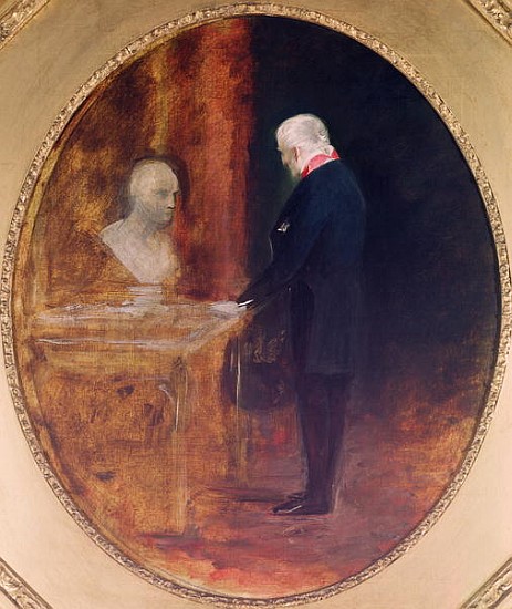 The Duke of Wellington (1769-1852) Studying a Bust of Napoleon (1769-1821) from Charles Robert Leslie