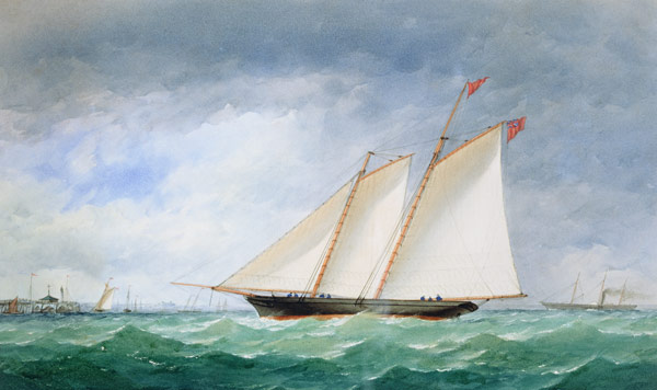 Schooner Yacht off Ryde, Isle of Wight  on from Charles Taylor