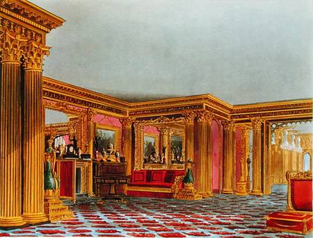The Golden Drawing Room, Carlton House, from 'The History of the Royal Residences', engraved by Thom from Charles Wild