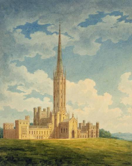 North-west view of Fonthill Abbey from Charles Wild