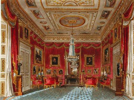 The Rose Satin Drawing Room, Carlton House, from 'The History of the Royal Residences', engraved by from Charles Wild