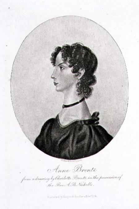 Portrait of Anne Bronte (1820-49) from a drawing in the possession of the Rev. A. B. Nicholls, engra from Charlotte Bronte