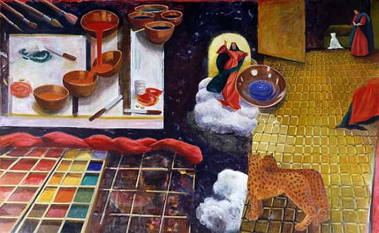 The Making of Vermilion, 2003 (oil on canvas)  from Charlotte  Moore