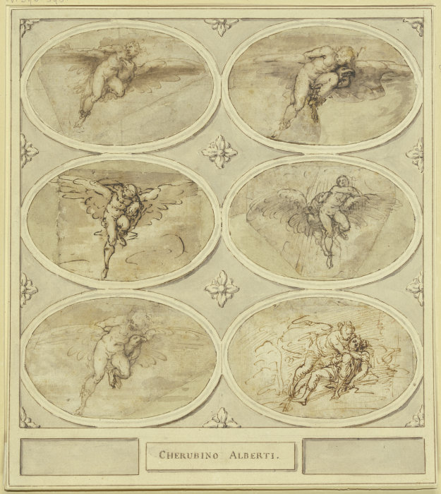 Fünf Studien zum Raub des Ganymed und eine Studie zu Diana und Endymion (oder Venus und Adonis?) from Cherubino Alberti