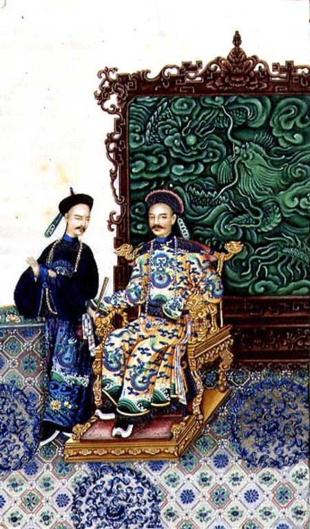 Emperor Seated with a Man from Chinese School