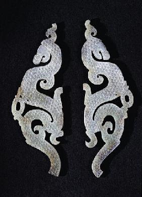 Two Dragons, c.475-221 BC (jade)